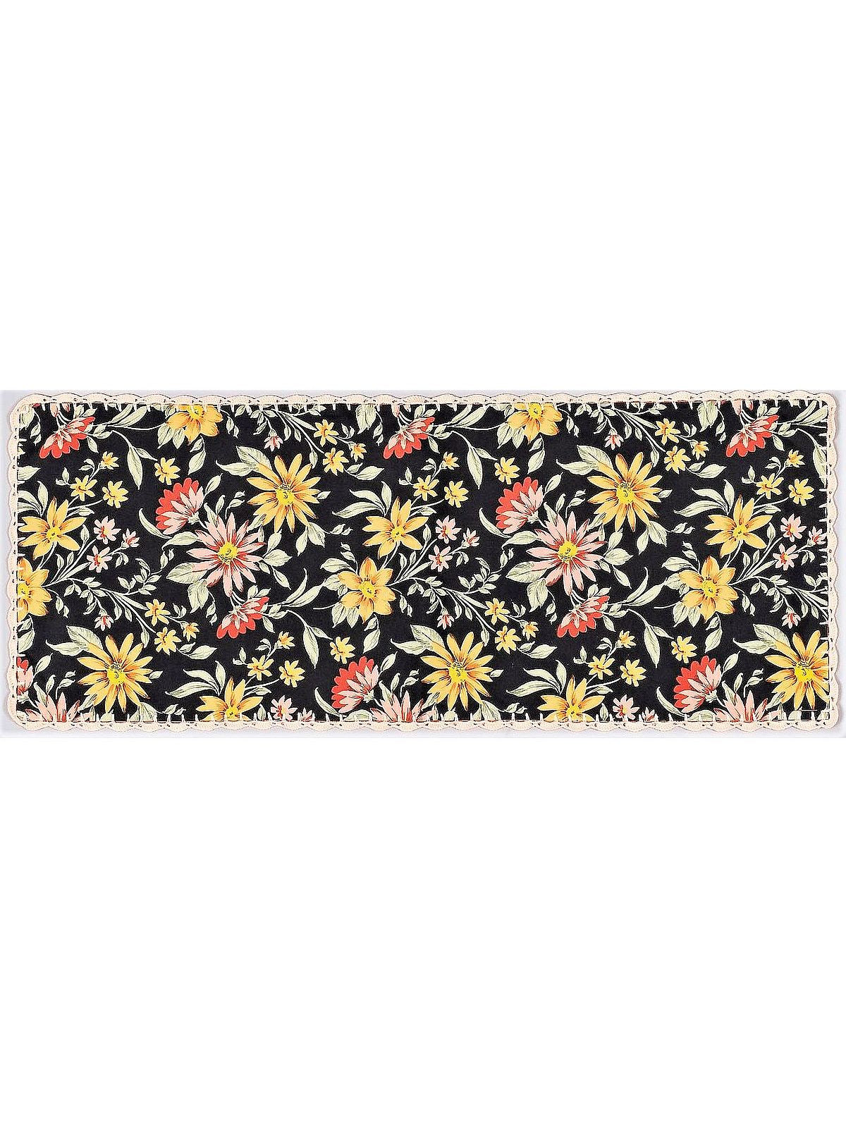 Runner - Keten çift kat, el oyası kenar